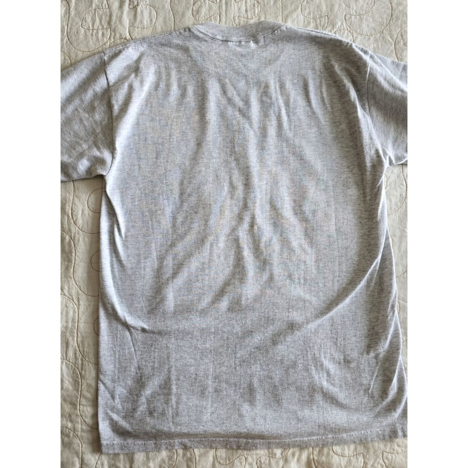 Jerzees VINTAGE Steam Engine Train T-shirt Shirt Unisex Gray 80s 90s M Adult Medium Graphic Tee Jerzees Shirts Mens Womens Size US M / EU 48-50 / 2 - 8 Thumbnail