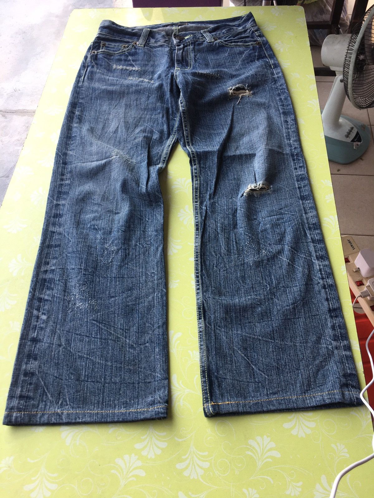 Designer Oririn jeans distressed Size US 31 - 4 Thumbnail