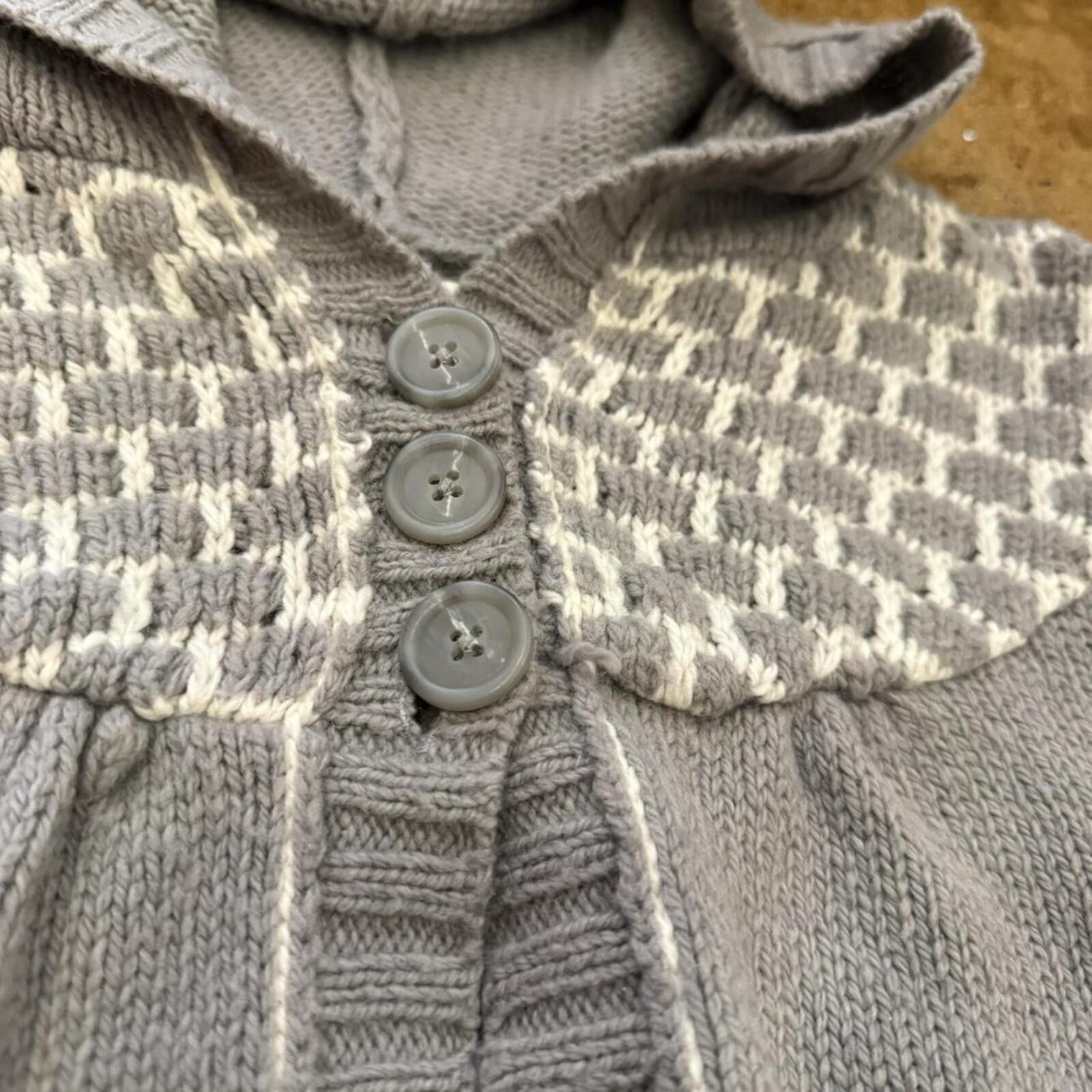 Other Grey + White Hooded Cropped Sweater Size M / US 6-8 / IT 42-44 - 3 Thumbnail