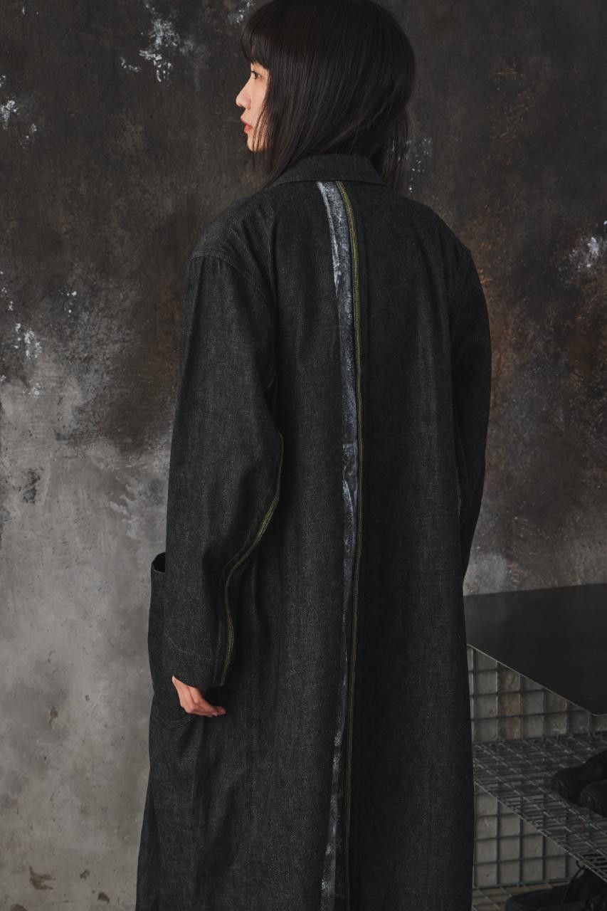 SHINYAKOZUKA Shinya Kozuka Hand-Painted Long Cotton Coat Size US S / EU 44-46 / 1 - 4 Thumbnail