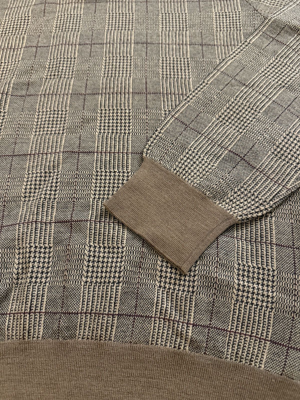 Ralph Lauren Purple Label Ralph Lauren Purple Label Glen Plaid Cashmere-blend Sweater Size US M / EU 48-50 / 2 - 6 Thumbnail