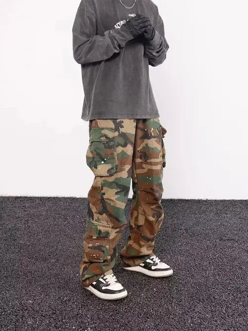 Designer × Japanese Brand × Vintage paint y2k hiphop cargo pants Size US 32 / EU 48 - 2 Thumbnail