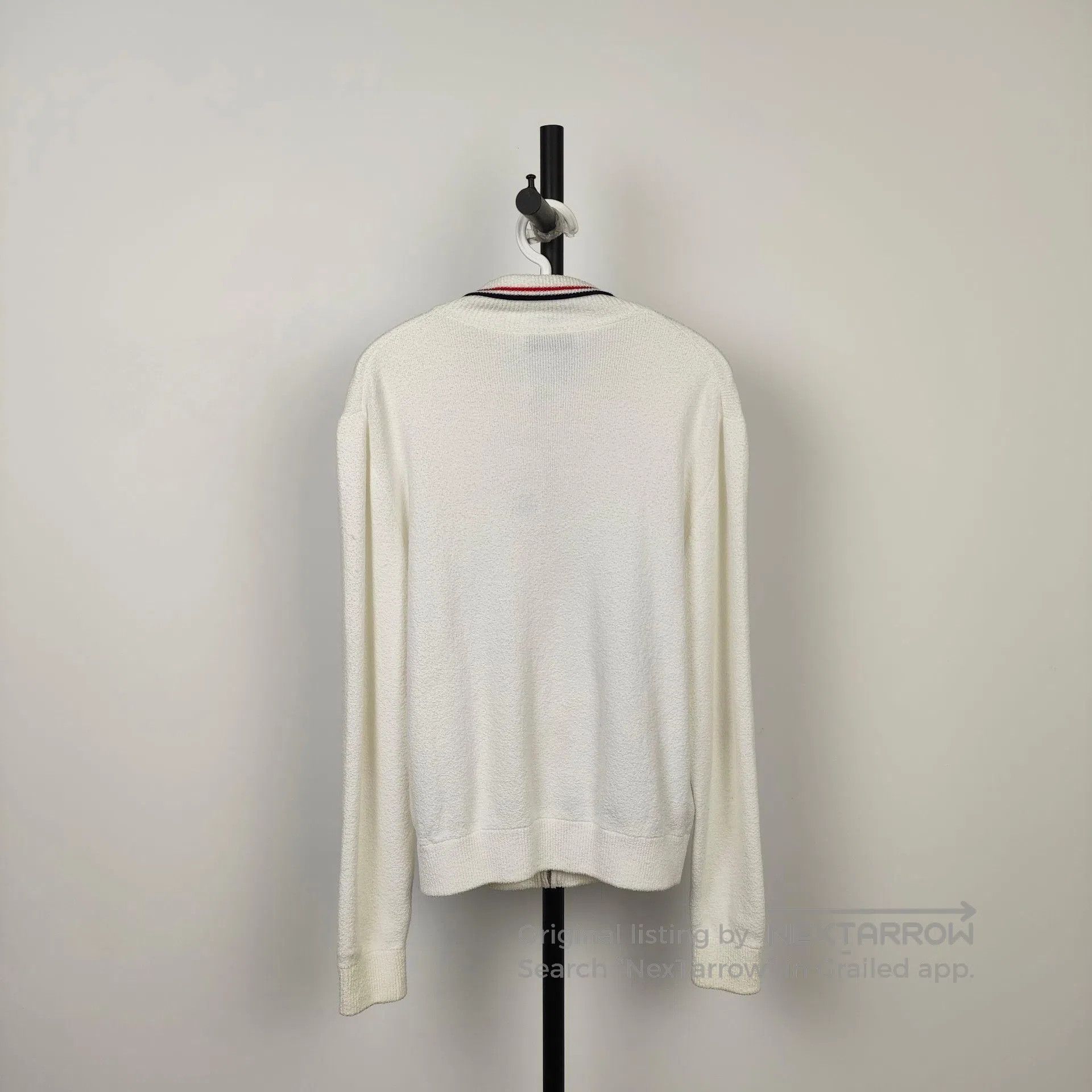 Miu Miu Miu Miu White Zipper Knit Shirt Collar Size 36| Size XS / US 0-2 / IT 36-38 - 2 Thumbnail