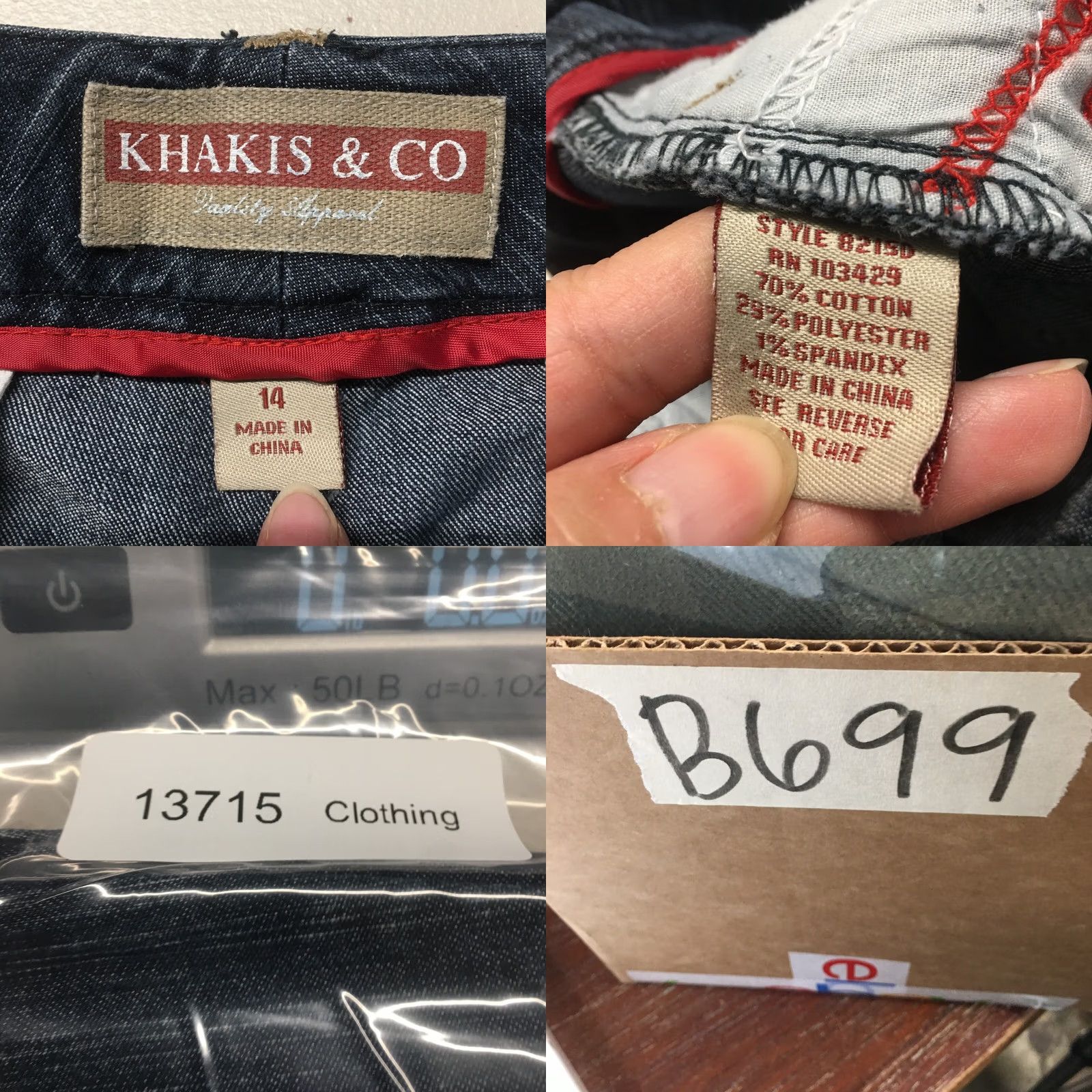 CO Khakis & Co Jeans Womens 14 Blue Denim Straight Leg Mid Rise Zip Fly 8215D Jeans Women 14 Blue Denim Straight Modern Classic Mens Womens Size 36" / US 14 / IT 50 - 9 Thumbnail