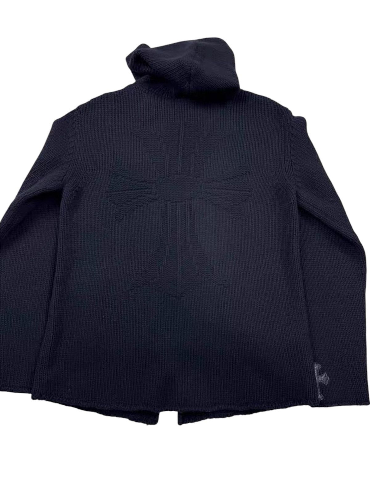 Chrome Hearts Chrome Hearts L Knit Zip-Up Hoodie Leather Cross Patches Size US L / EU 52-54 / 3 - 3 Thumbnail