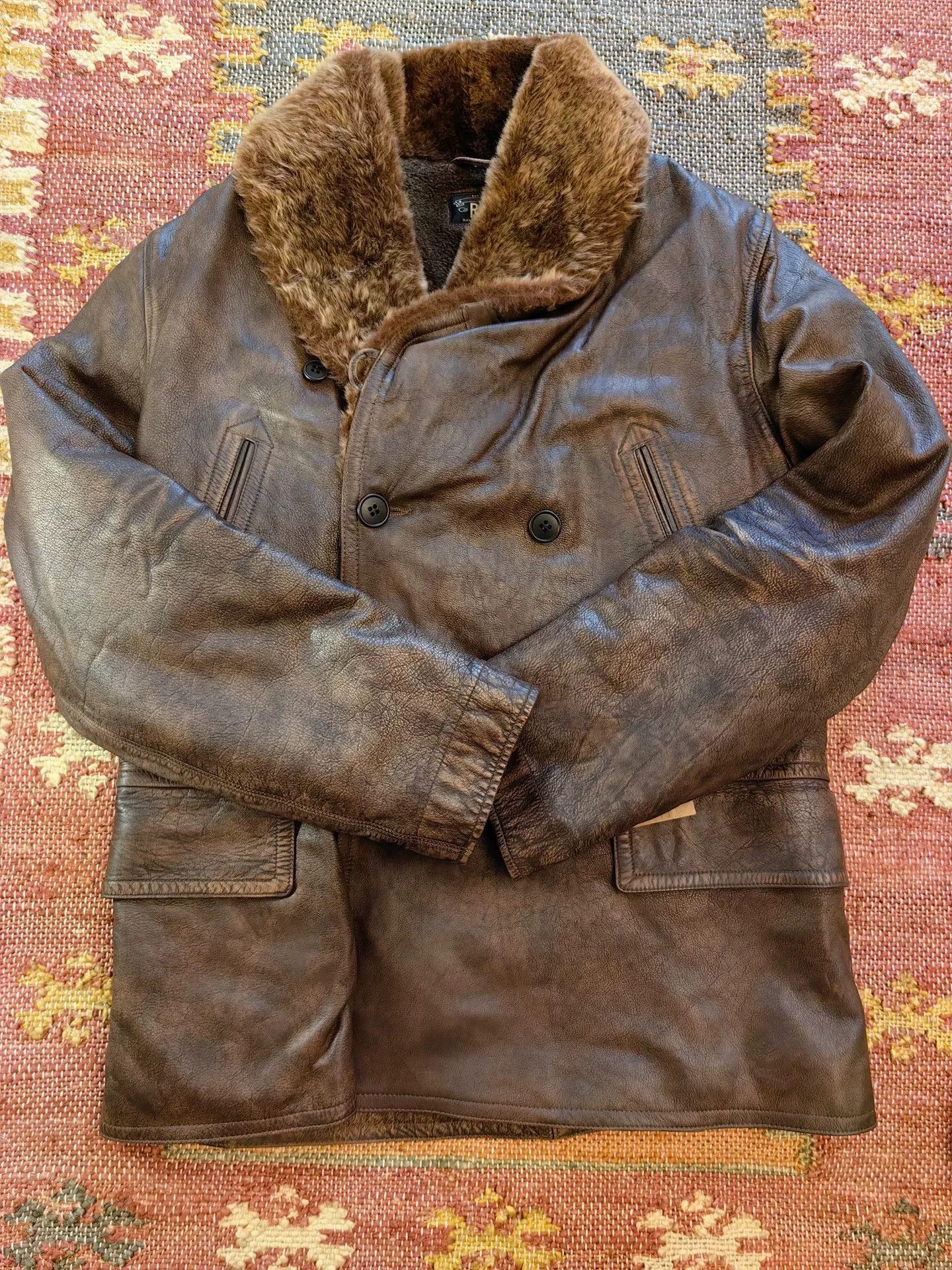 RRL Ralph Lauren RRL Shearling Leather Ranch Coat Size US M / EU 48-50 / 2 - 1 Thumbnail