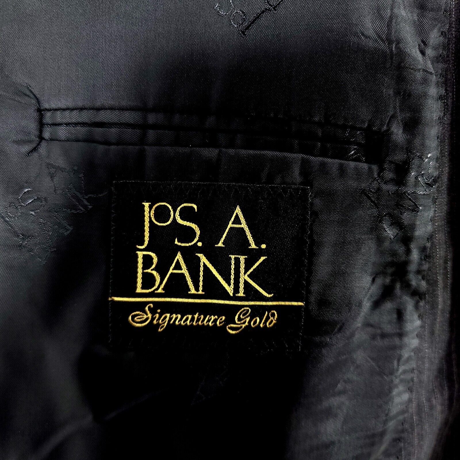 Jos. A. Bank Jos A Bank Signature Gold Wool 2 Button Suit Jacket 46R Gray Size 46R - 8 Thumbnail
