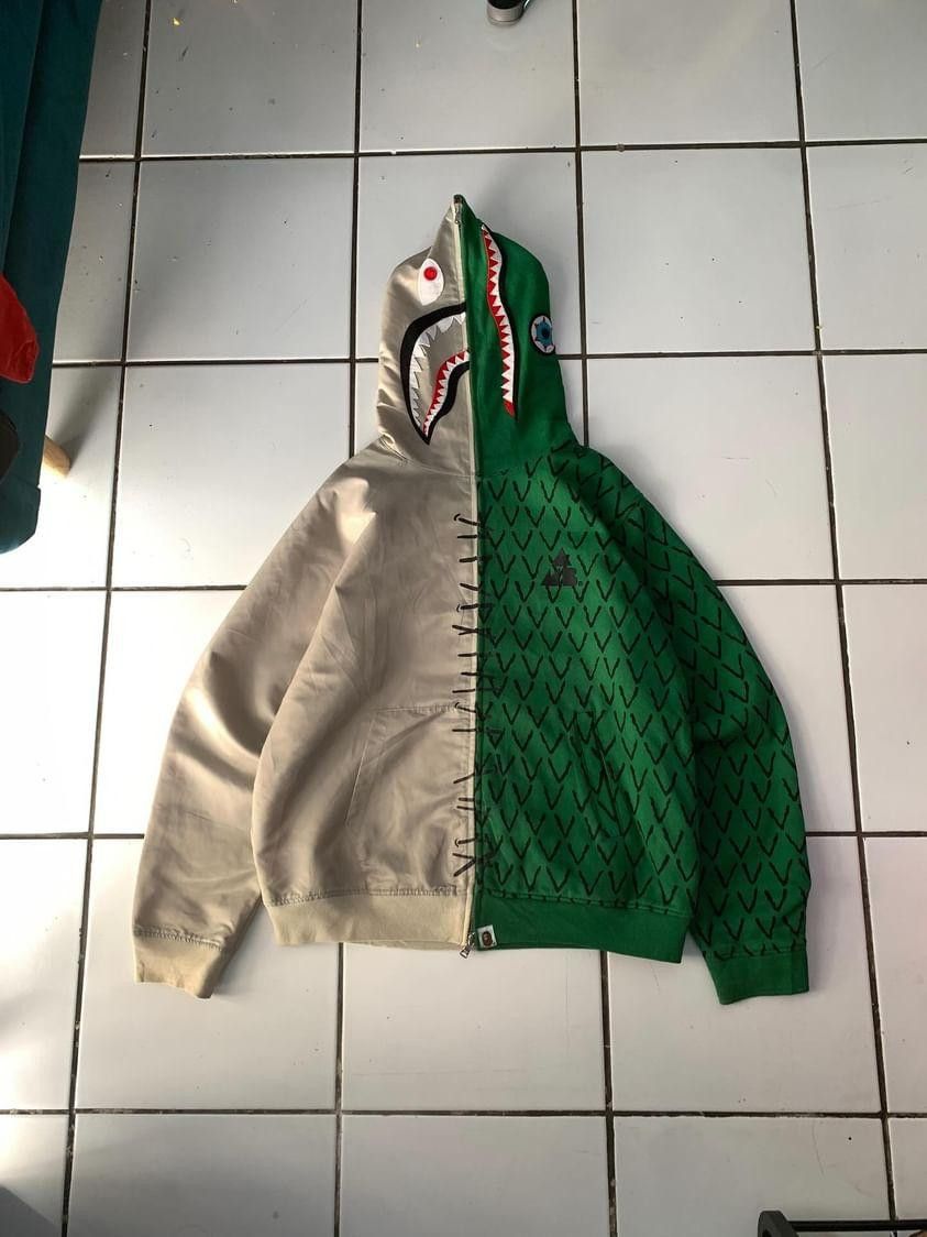 Ambush Design × Bape 2010 Bape x Ambush Half Shark Alligator Full Zip Hoodie Size US M / EU 48-50 / 2 - 1 Thumbnail