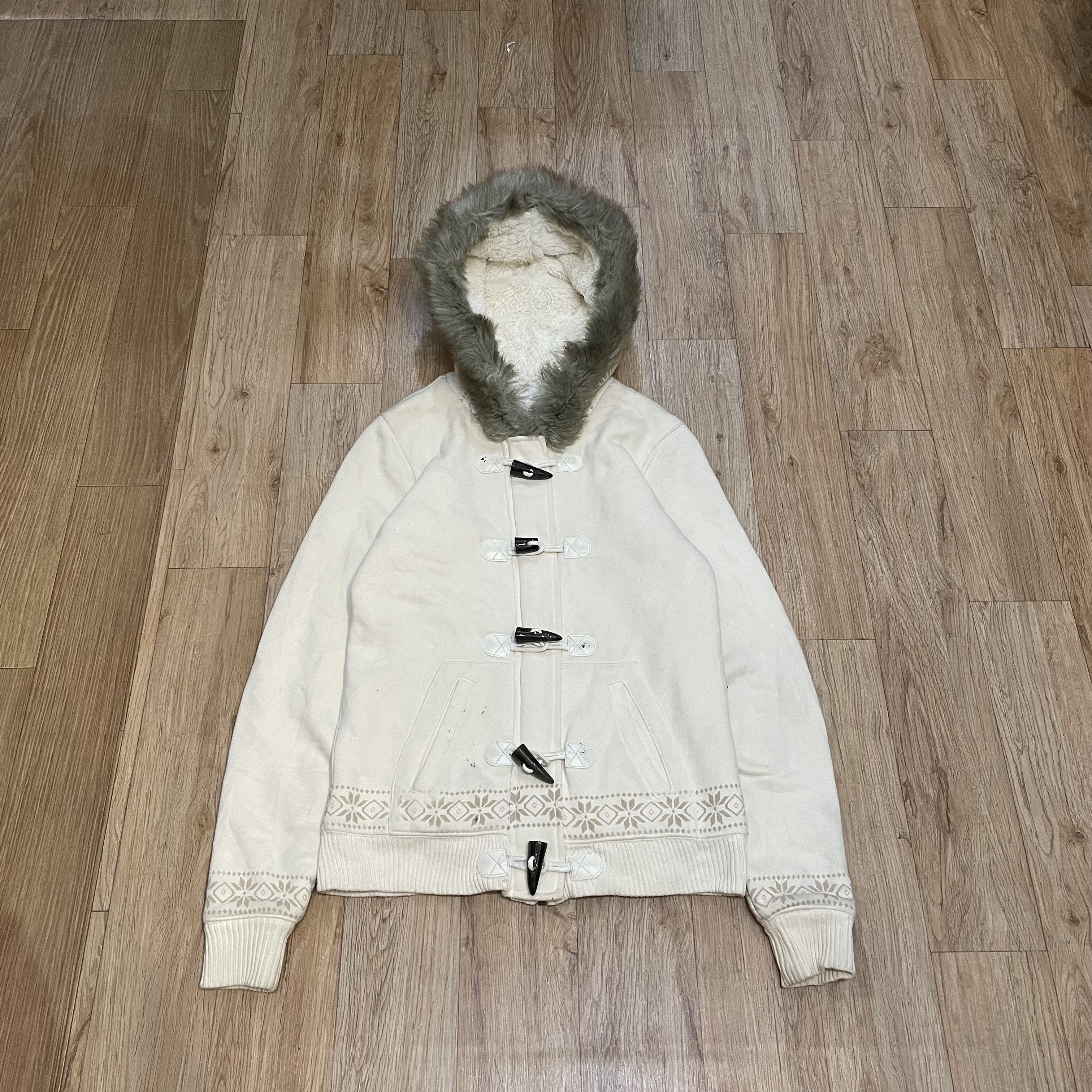 Aeropostale 2000's Y2K Aeropostale Foux Fur Hoodie Jacket Size US L / EU 52-54 / 3 - 1 Thumbnail