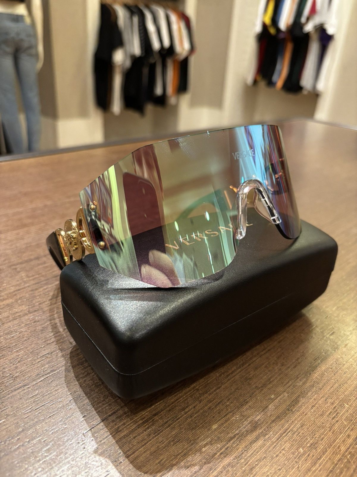 Versace Versace Iridescent Visor Glasses Size ONE SIZE - 1 Thumbnail