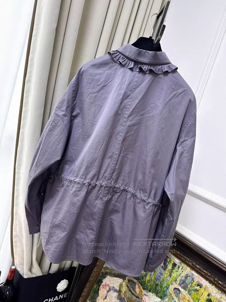 Hermes Hermes Gray Long Drawstring Waist Dress Coat Size XS / US 0-2 / IT 36-38 - 2 Thumbnail
