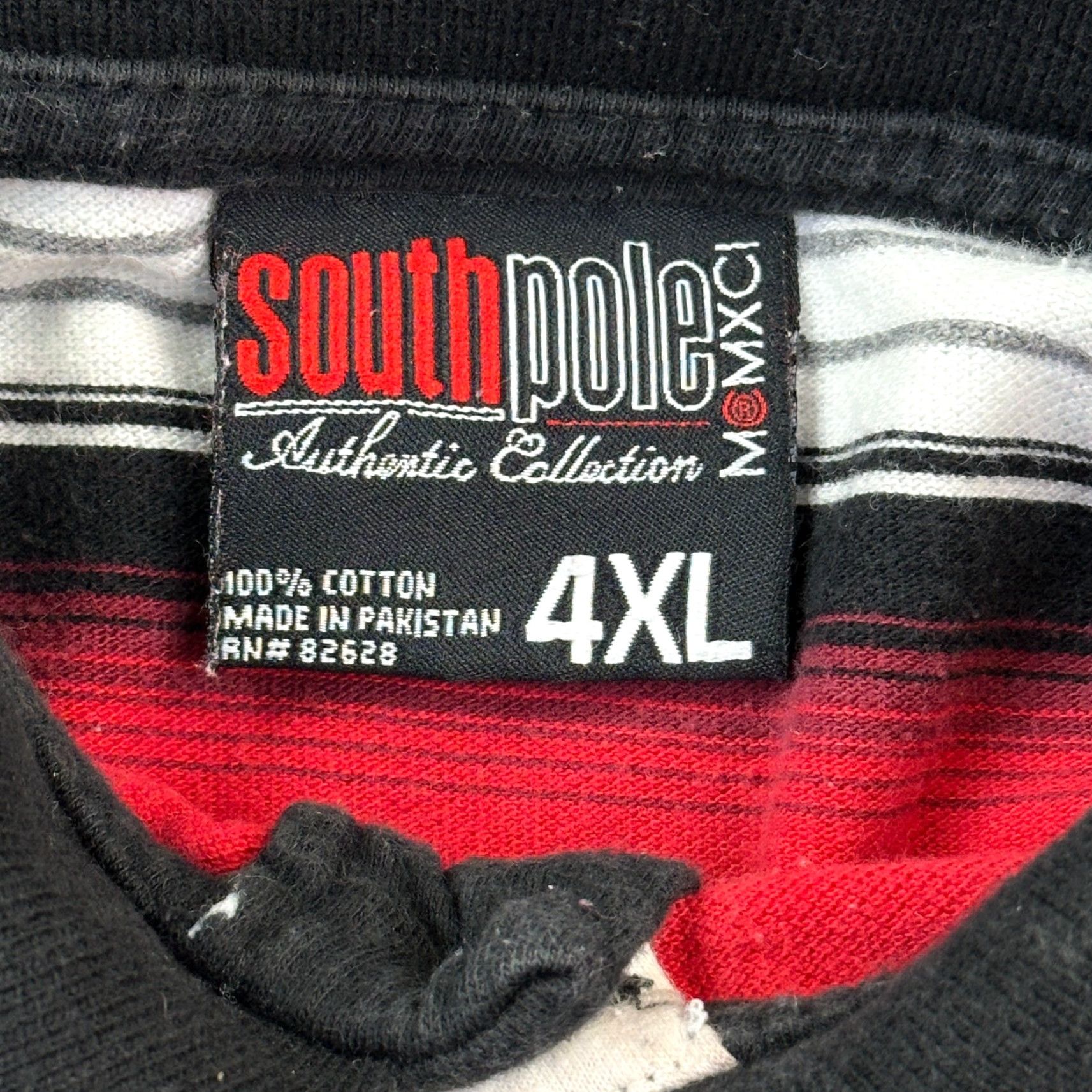 Southpole VINTAGE Southpole Polo Shirt Mens XL Red White Striped Hip Hop Streetwear Y2K Size US XL / EU 56 / 4 - 4 Thumbnail