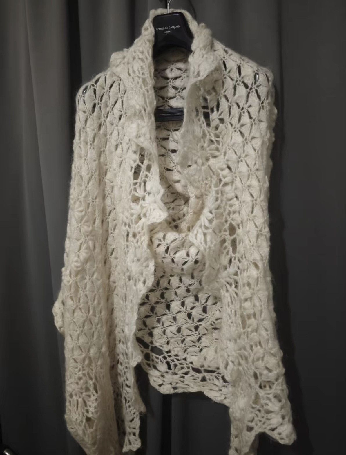 Comme des Garcons Comme des Garçons CDG Knit Shawl Cardigan Size ONE SIZE - 3 Thumbnail