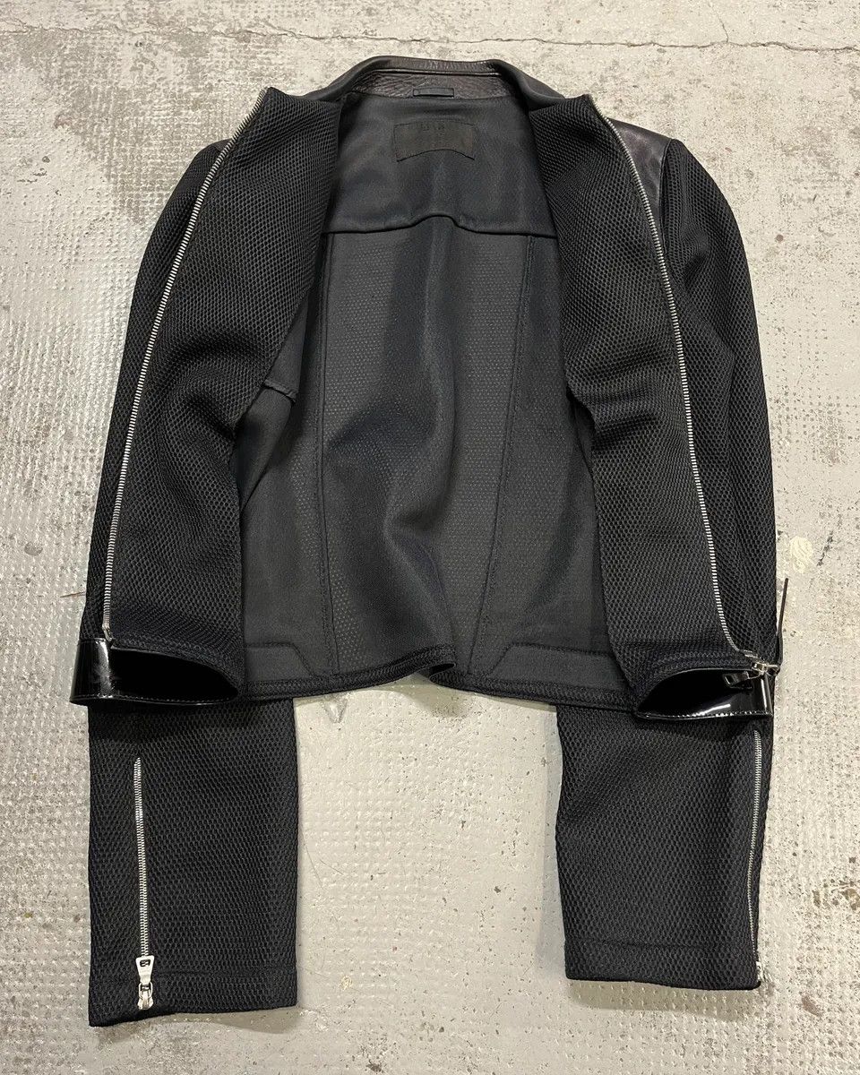 Prada SS1999 Prada Black Hybrid Mesh Leather Jacket Size US XS / EU 42 / 0 - 8 Thumbnail