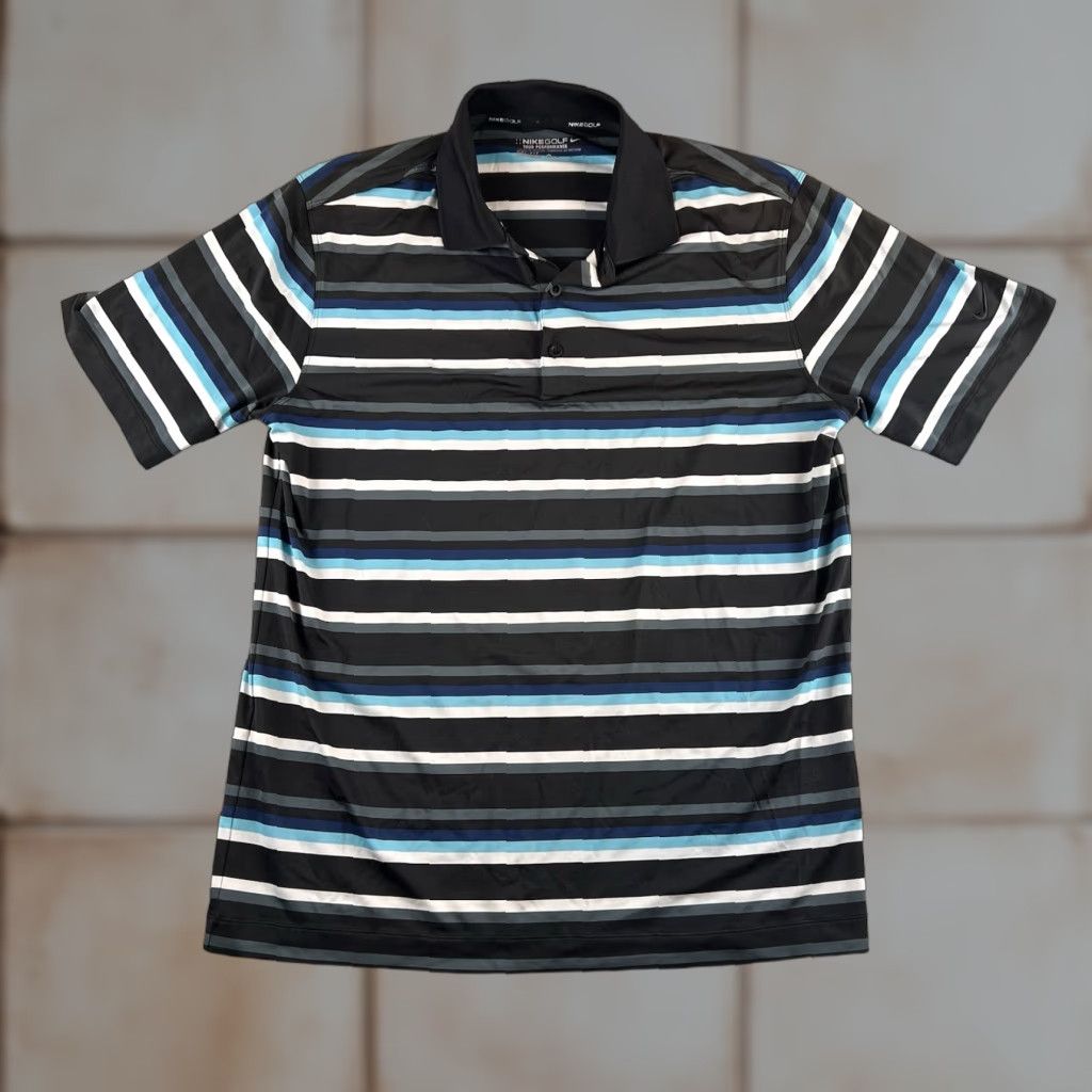 Nike Nike Golf Polo Shirt Mens M Tour Performance Striped Preppy 542172-014 Tour Performance Polo Golf Mens M Multicolor Size US M / EU 48-50 / 2 - 1 Thumbnail