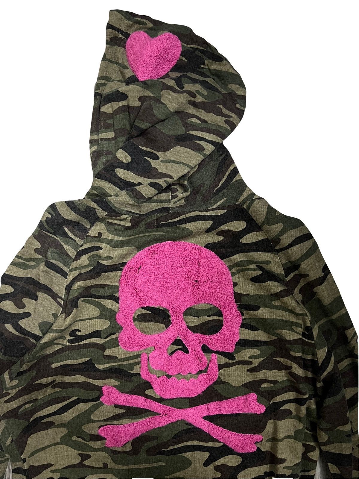 Japanese Brand Camo skull long hoodie zip up💗☠️ Size S / US 4 / IT 40 - 3 Thumbnail
