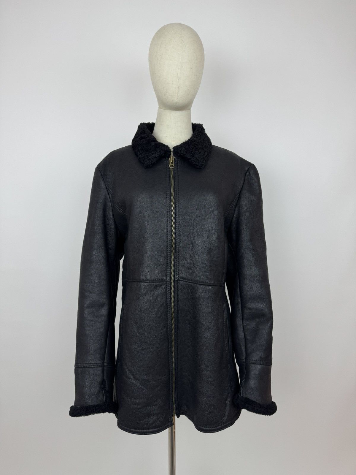 Other Miller Sheepskin Womens Jacket British Made Leather Coat Size L / US 10 / IT 46 - 1 Thumbnail