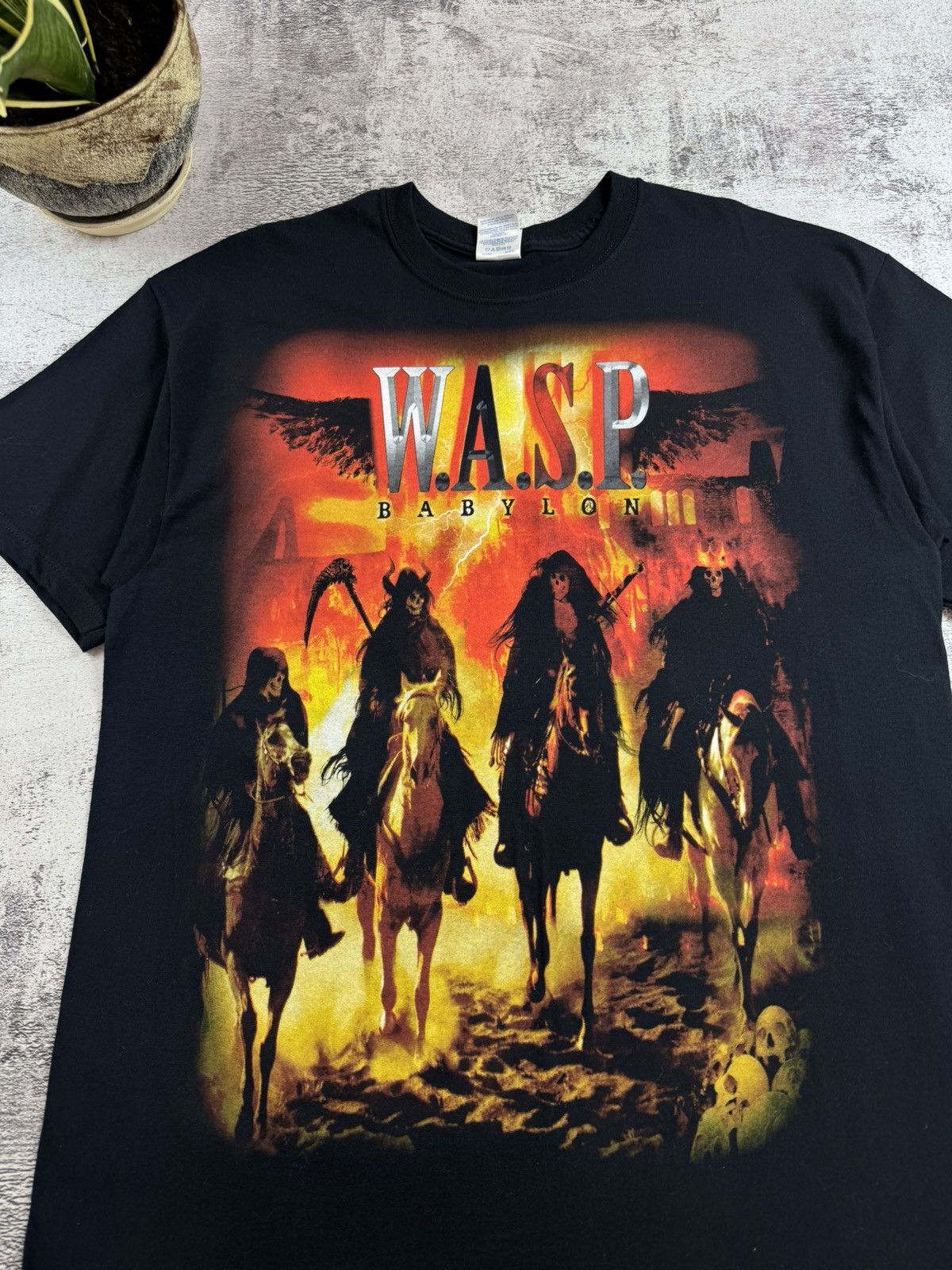 Band Tees WASP W.A.S.P Babylon 2009/2010 Heavy Metal Devil Band T Shirt Size US L / EU 52-54 / 3 - 8 Thumbnail