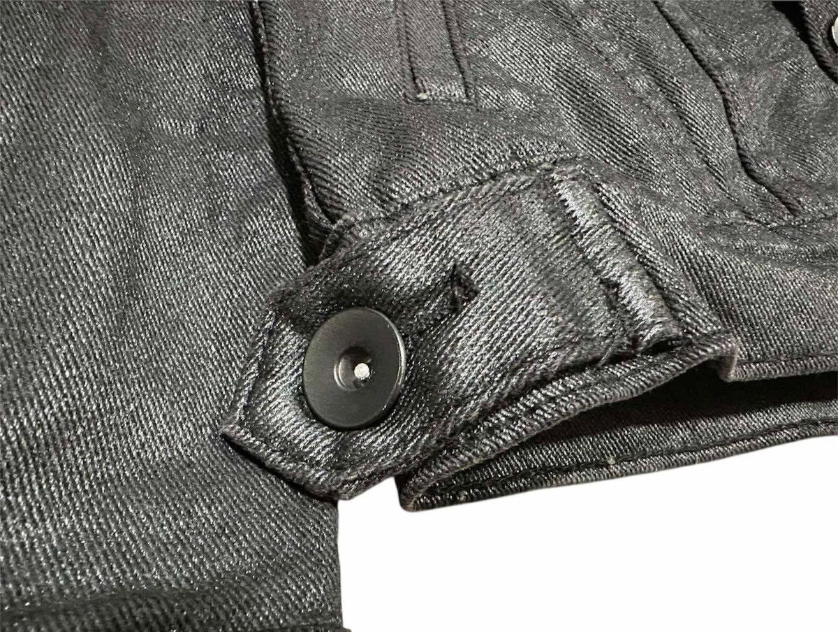 If Six Was Nine 🔥Rare Y2K Seana Waxed Black Trucker Jacket Goth Punk Size US L / EU 52-54 / 3 - 5 Thumbnail