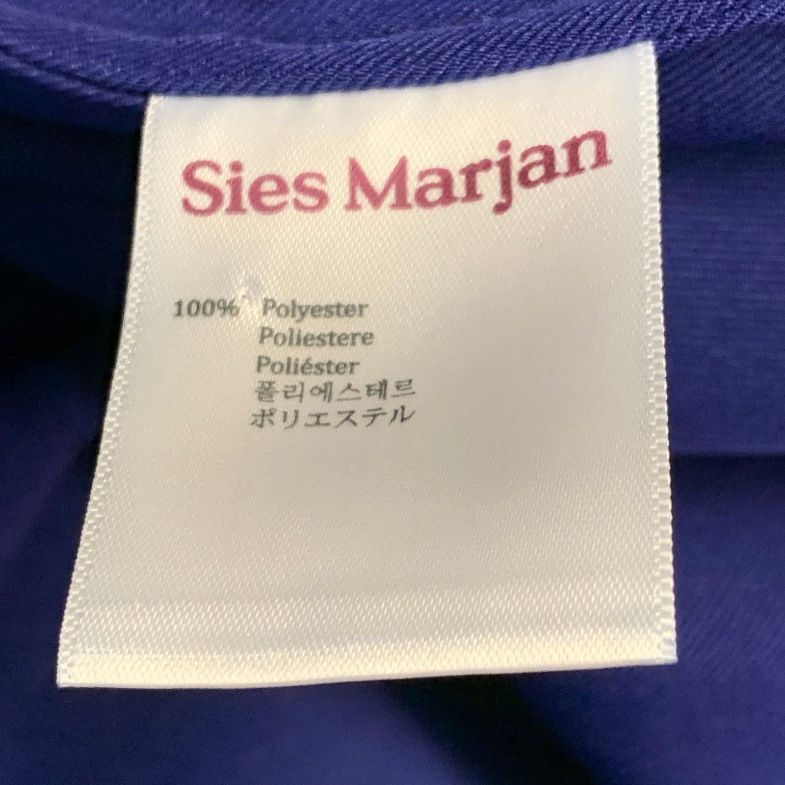 Sies Marjan Size XL Blue Polyester Twill Patch Pockets Long Sleeve Shirt Size US XL / EU 56 / 4 - 6 Thumbnail