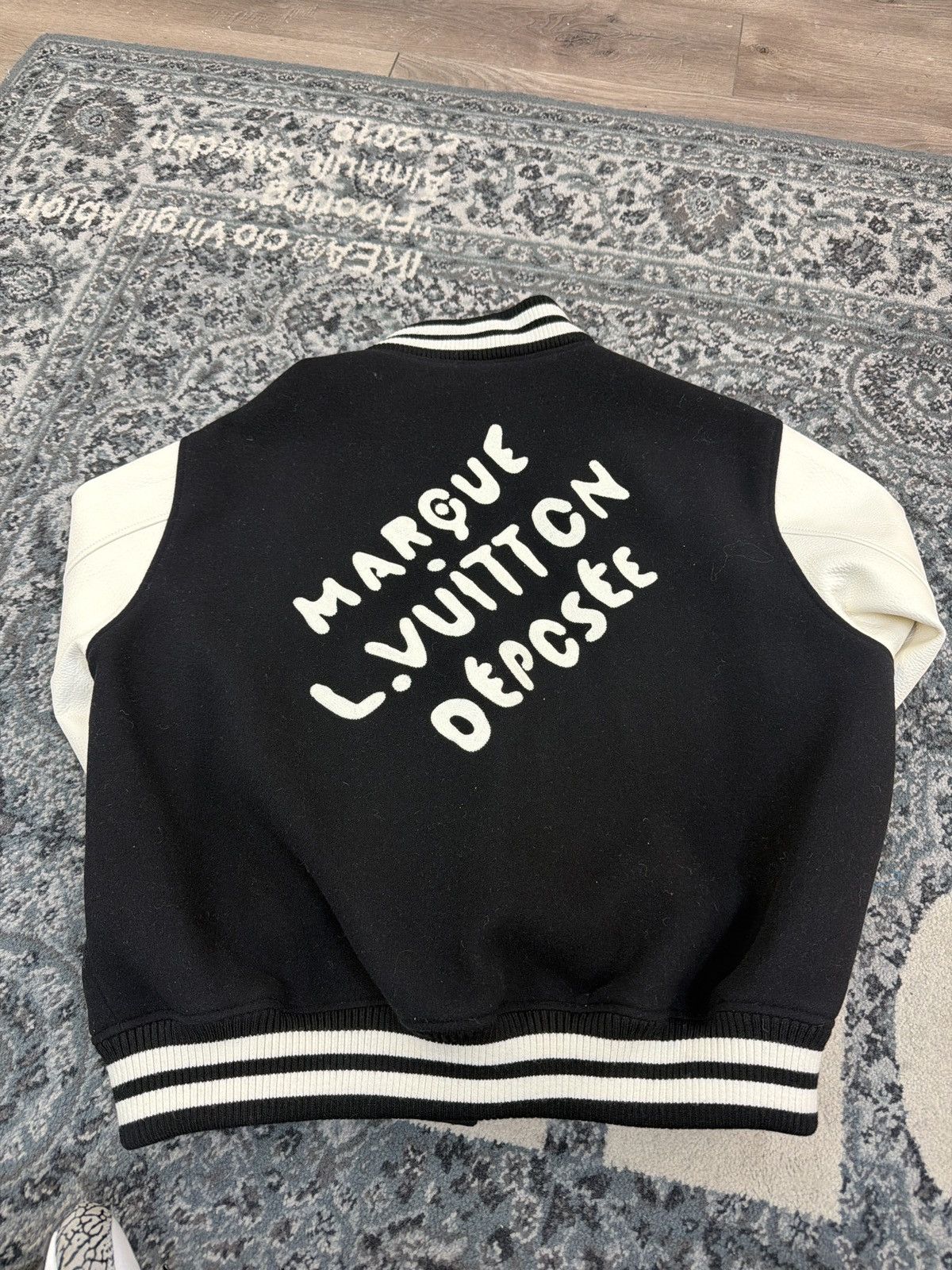 Louis Vuitton Louis Vuitton runway varsity jacket black white LV Size US XL / EU 56 / 4 - 2 Thumbnail