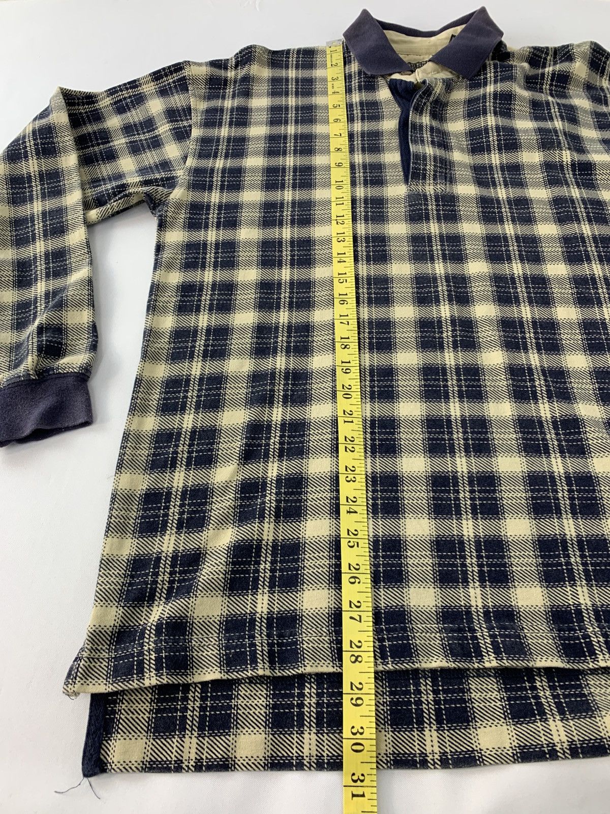 Guess 90s Guess Classic Plaid Checked Longsleeve Polo Tee Tshirt Size US XL / EU 56 / 4 - 10 Thumbnail