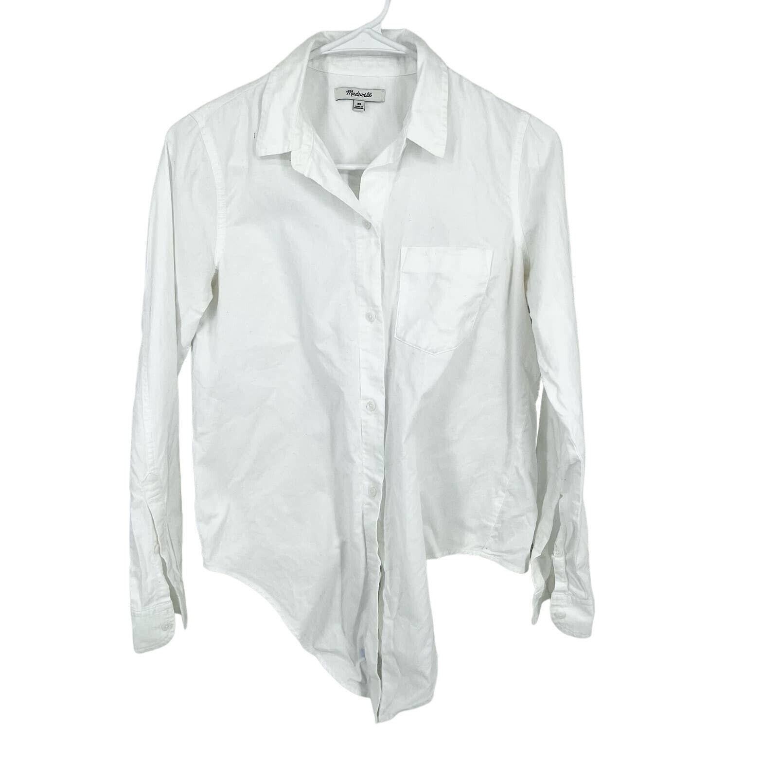 Madewell Madewell XS Button Down White Tired Front Long Sleeve Casual Size XS / US 0-2 / IT 36-38 - 1 Thumbnail
