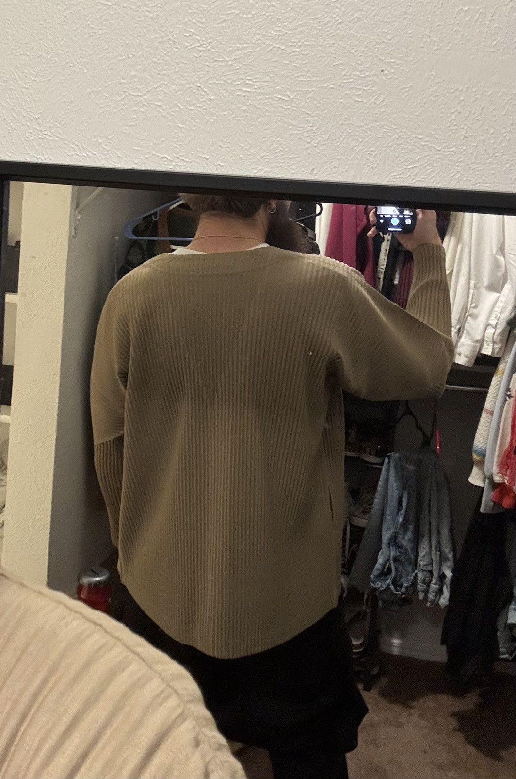 Homme Plisse Issey Miyake HOMME PLISSE ISSEY MIYAKE beige carigan Size US L / EU 52-54 / 3 - 6 Thumbnail