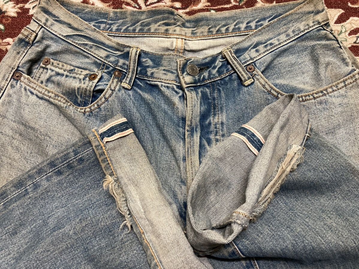 Japanese Brand Vintage Distressed Sewing Chop Jeans Size US 30 / EU 46 - 1 Thumbnail