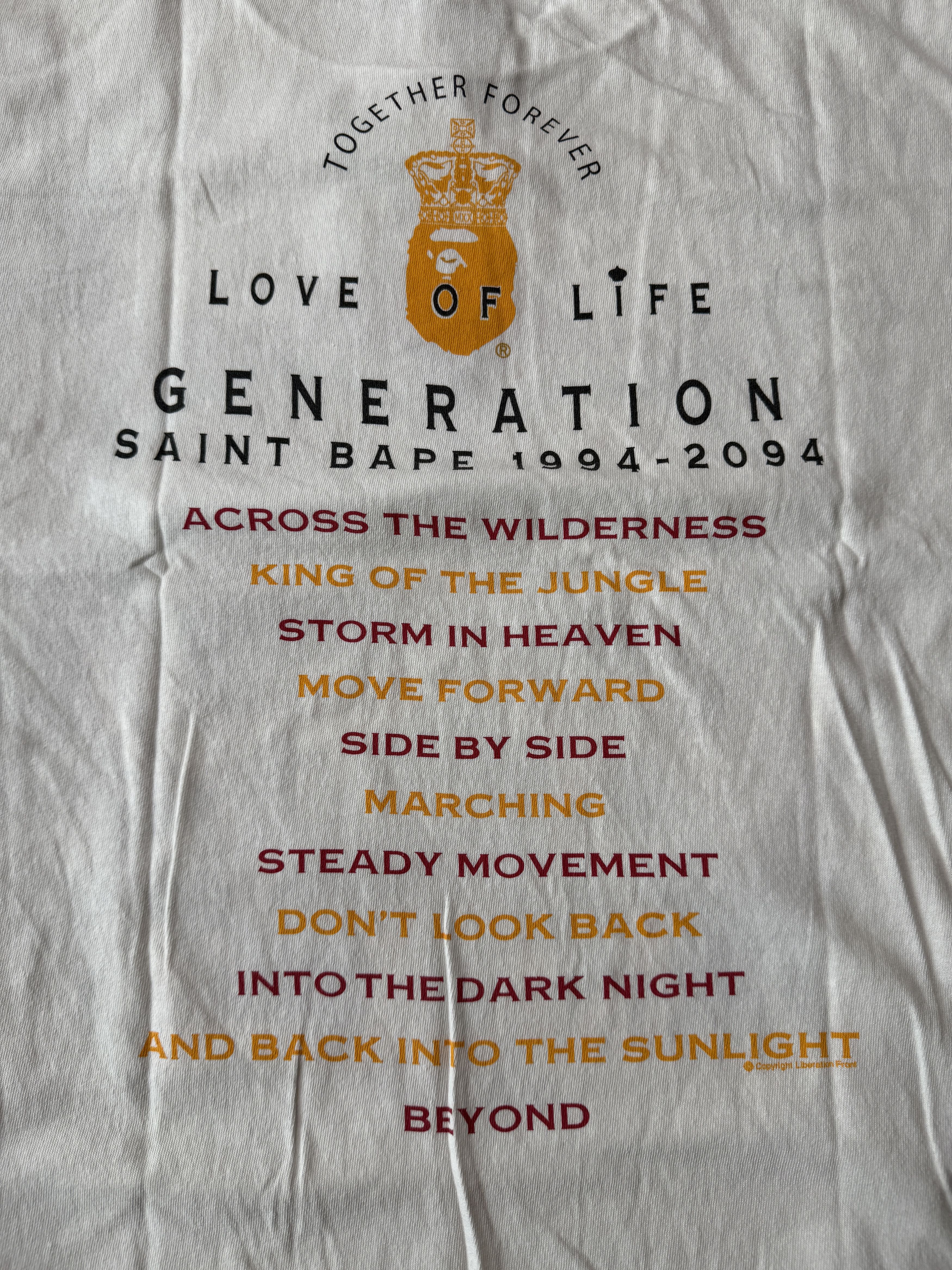 Bape × Saint Michael BAPE X SAINT MXXXXXX GENERATION TEE Size US L / EU 52-54 / 3 - 4 Thumbnail