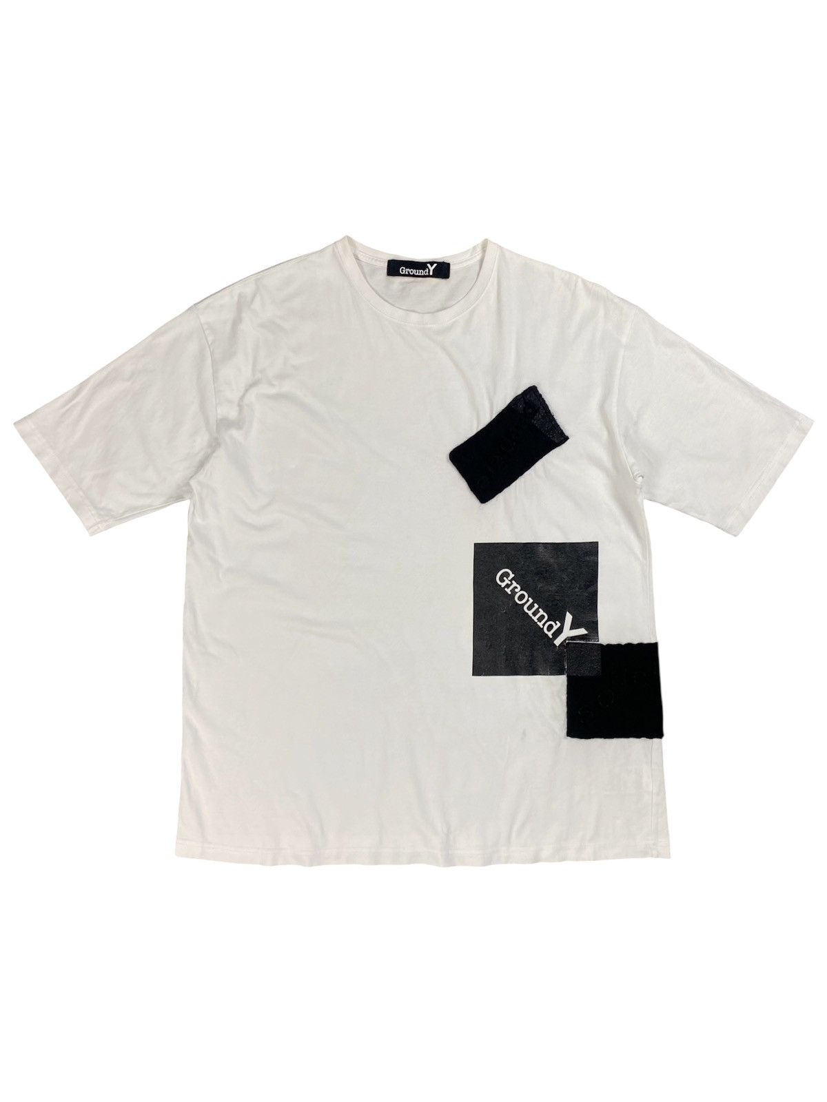 Yohji Yamamoto Ground Y Yohji Yamamoto Patchwork T-Shirt Size US XL / EU 56 / 4 - 1 Thumbnail
