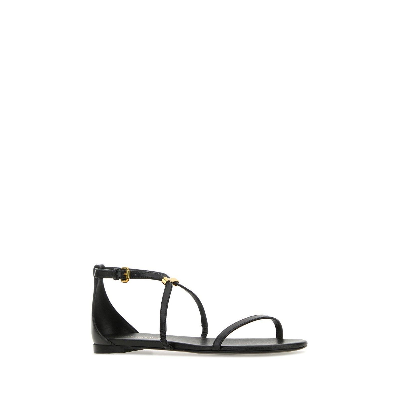 Alexander McQueen ALEXANDER MCQUEEN Black Leather Sandals New & Authentic (Wom Size US 8 / IT 38 - 2 Thumbnail