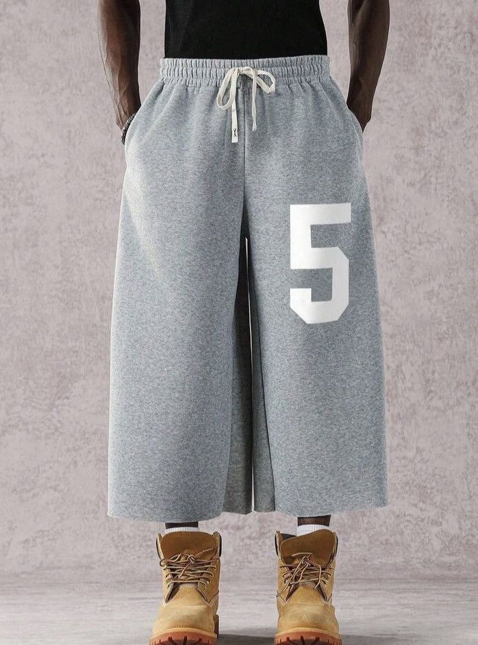 Other Gray Cropped Wide-Leg Sweatpants Size US 29 - 4 Thumbnail