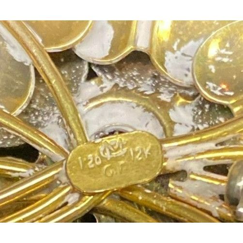 Other Vintage signed CM Curtman Co. 12K Gold filled Floral Brooch Size ONE SIZE - 11 Thumbnail