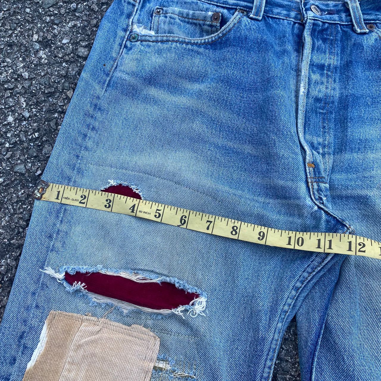 Levi's Vintage 80s Levis 501 Patchwork Denim #kurtcobain Style Size US 32 / EU 48 - 5 Thumbnail