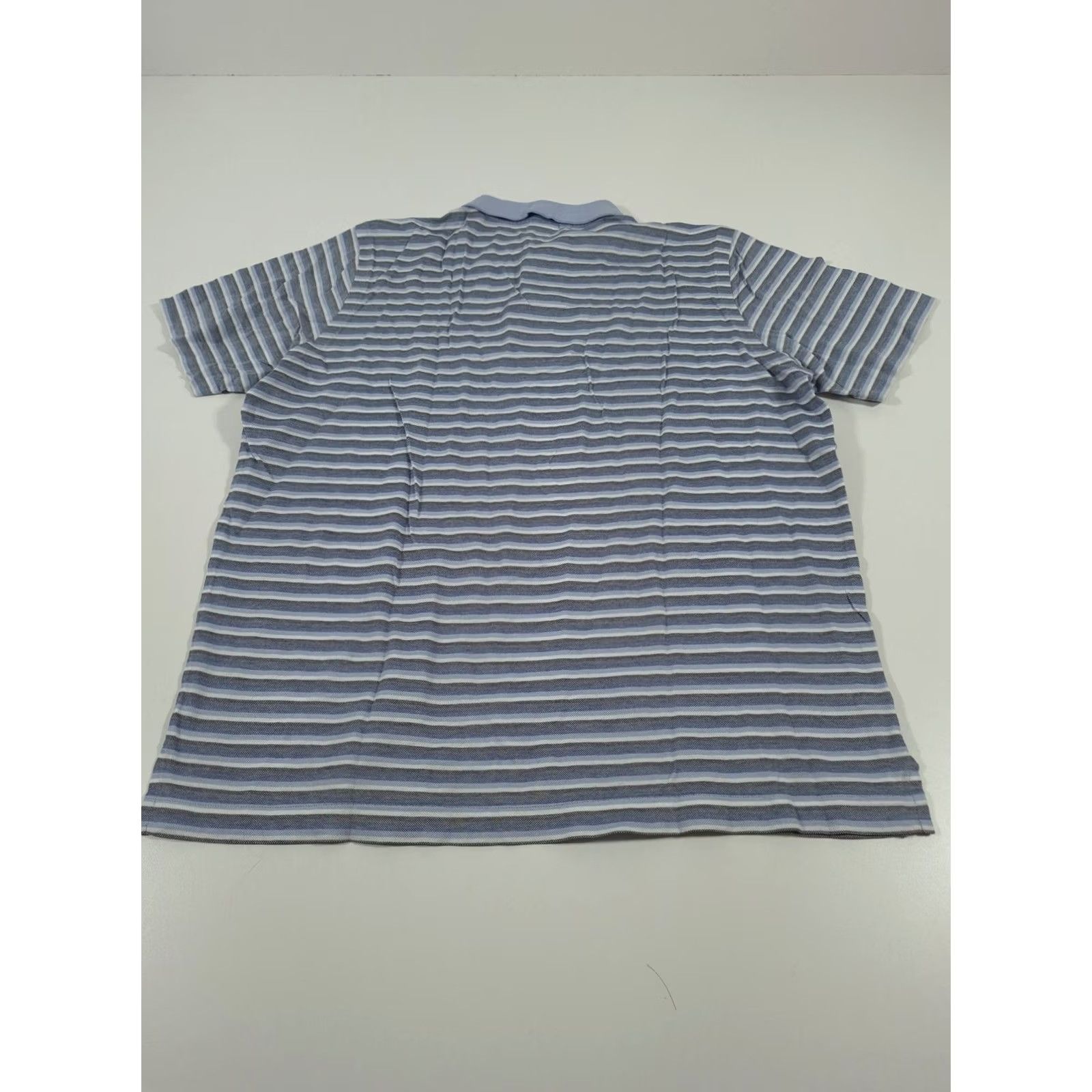 Brioni Brioni Polo Shirt L Blue Striped 100% Cotton Knit Casual Italy Short Sleeve Mens Size US L / EU 52-54 / 3 - 5 Thumbnail