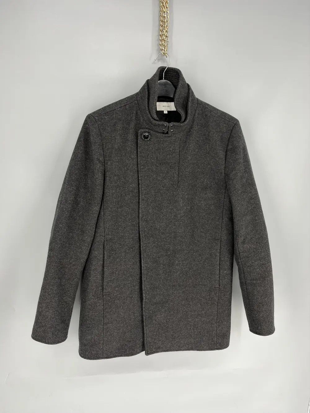 Reiss Reiss gray Wool Blend Double Collar Coat L Size US L / EU 52-54 / 3 - 2 Thumbnail
