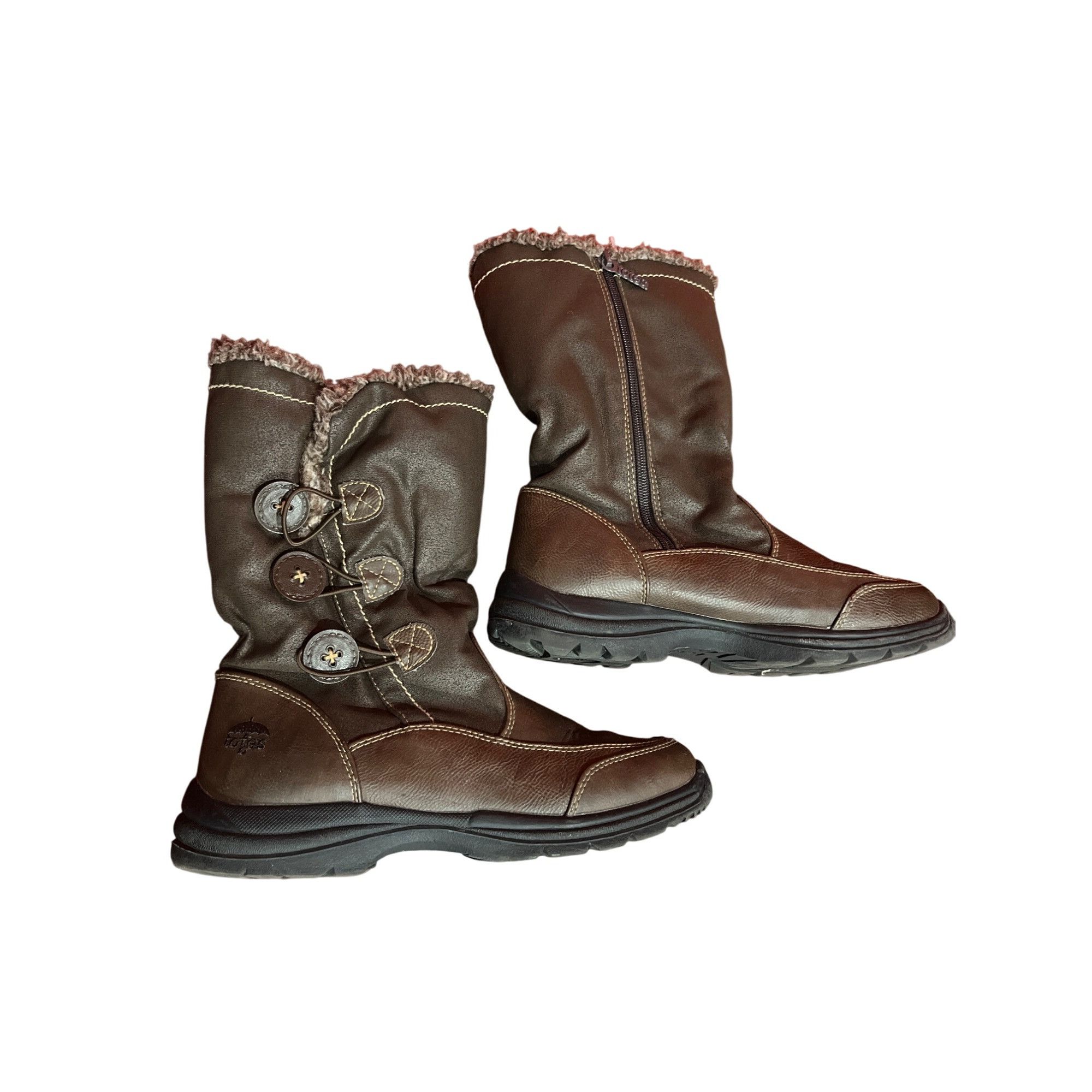 Other Totes Womens Brown Winter Boots Faux Fur Sz 8 SKU 8945 Size US 8 / IT 38 - 1 Thumbnail