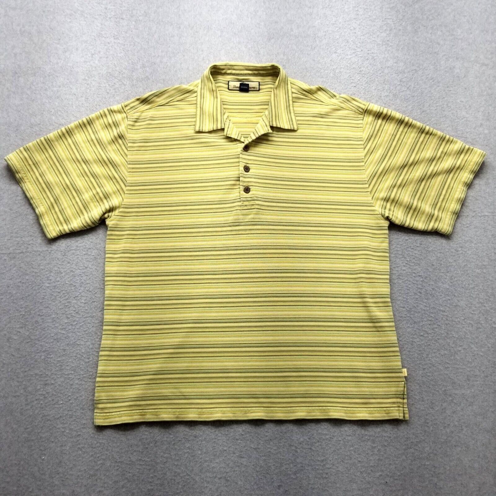Tommy Bahama Tommy Bahama Polo Shirt Mens Large Striped Silk Blend Size US L / EU 52-54 / 3 - 1 Thumbnail
