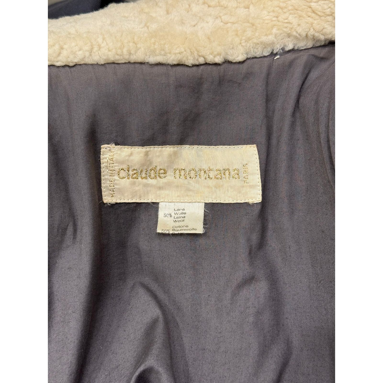 Claude Montana 1980s Claude Montana flight avaitor shearling jacket Size US L / EU 52-54 / 3 - 7 Thumbnail