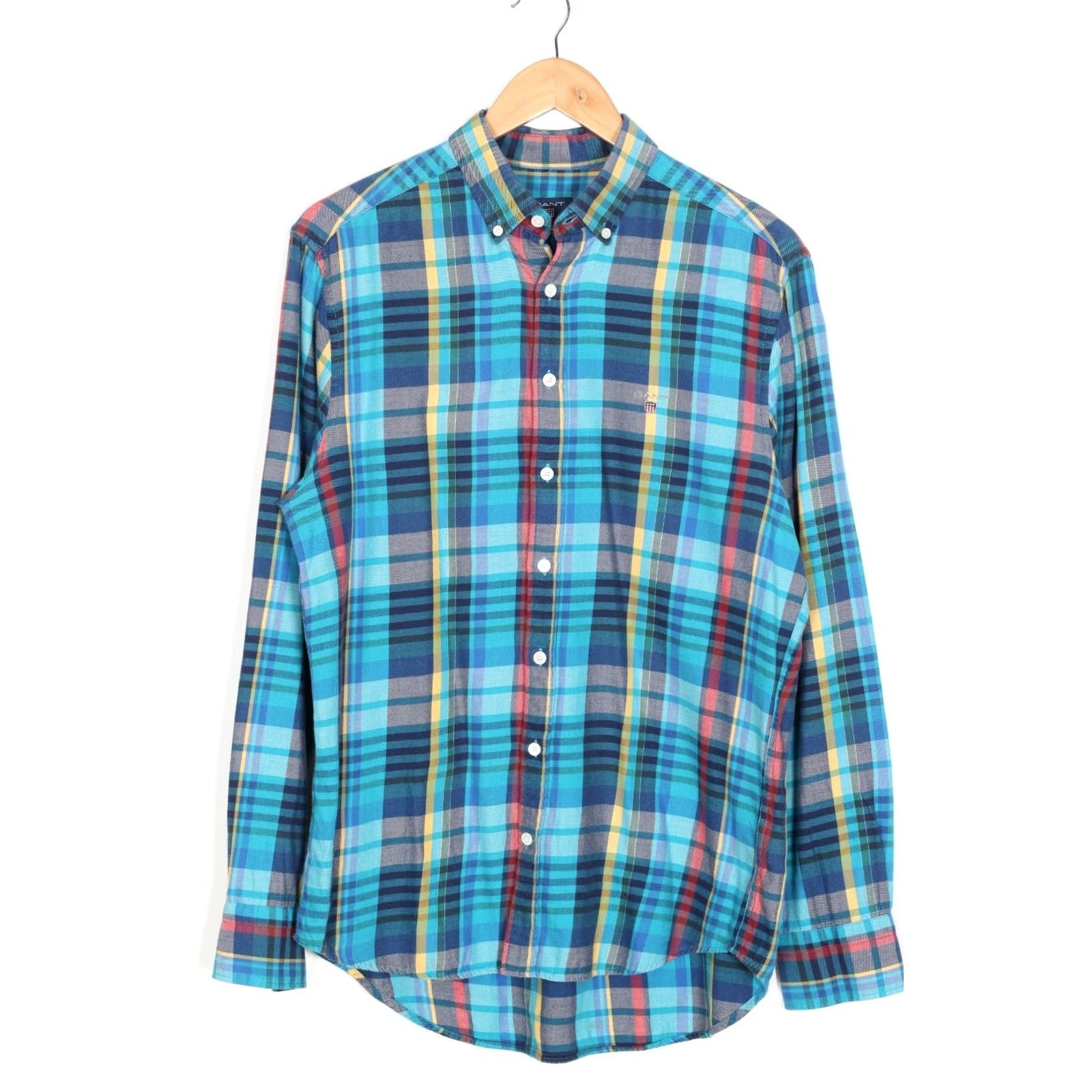 Gant GANT Flannel Shirt Men M 39/40 15 ¾ Regular Fit Long Sleeve Plaid Multicoloured Casual Formal Men Size US M / EU 48-50 / 2 - 2 Thumbnail