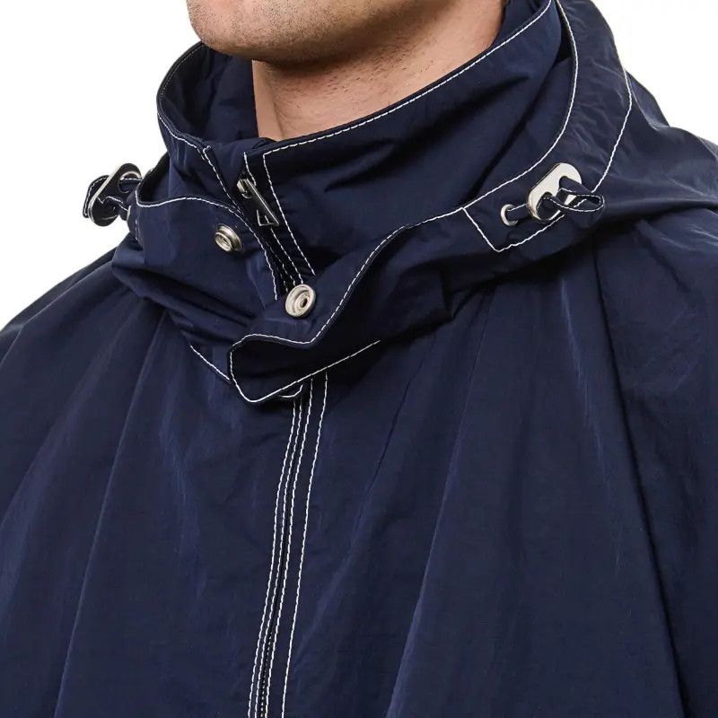 Bottega Veneta o1n1vont1224 Hooded Tech Nylon Blouson Jacket in Marine Blue Size US XL / EU 56 / 4 - 4 Thumbnail