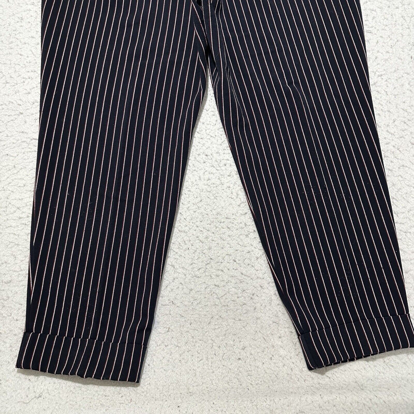 Other Lane Bryant 18 Flat Front Soft Knit Pants Navy Blue Striped Size 40" / US 18 - 8 Thumbnail