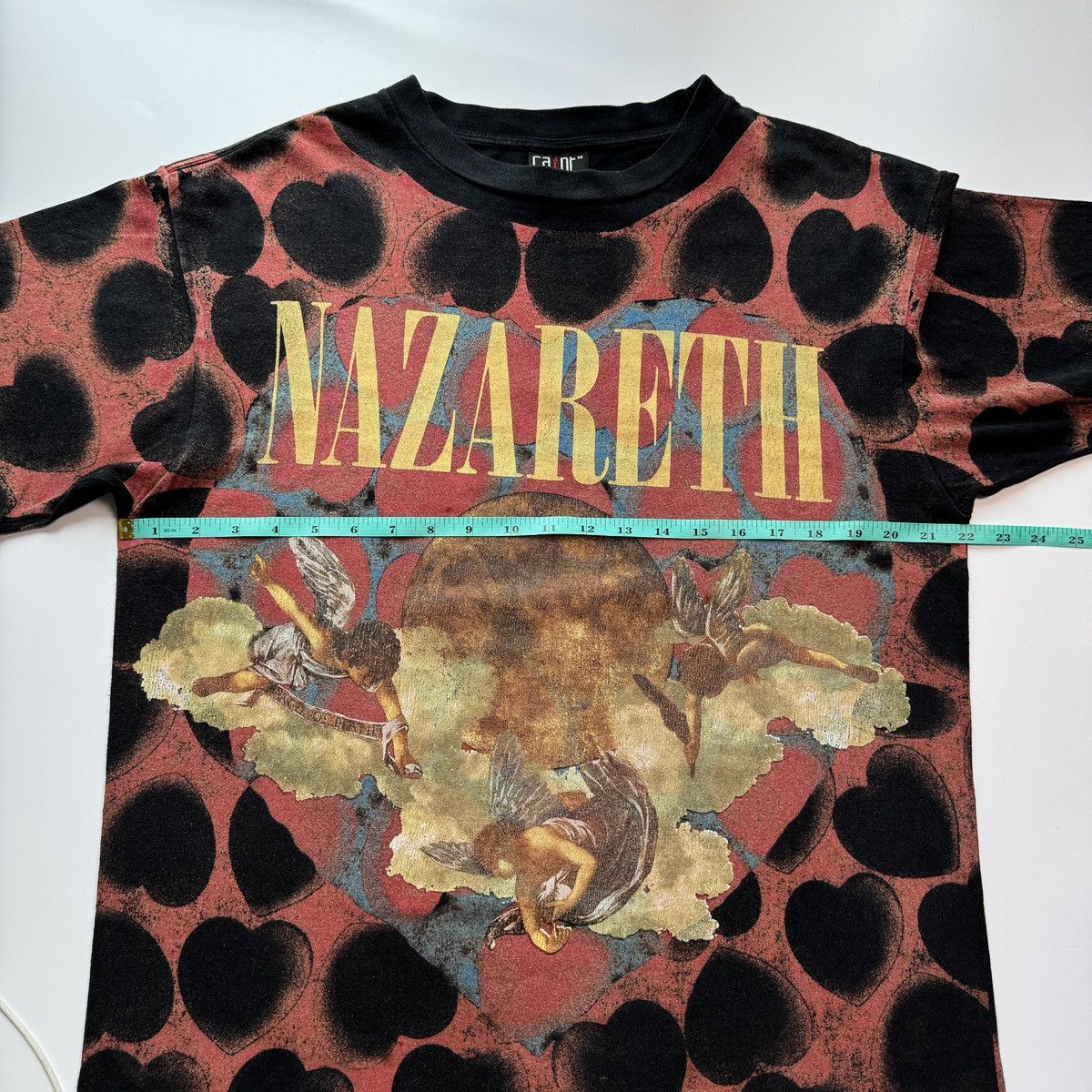 READYMADE × Saint Michael 22x29 Saint Mxxxxx Nazareth Nirvana Heart shaped box AOP tee Size US M / EU 48-50 / 2 - 2 Thumbnail