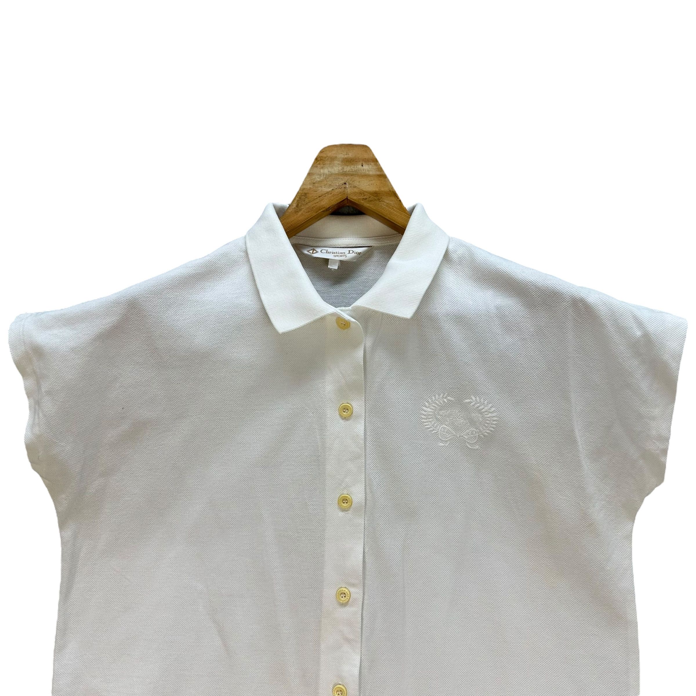 Christian Dior Monsieur Christian Dior Sports Sleeveless Button Polo Shirt #A30-0692 Size L / US 10 / IT 46 - 2 Thumbnail