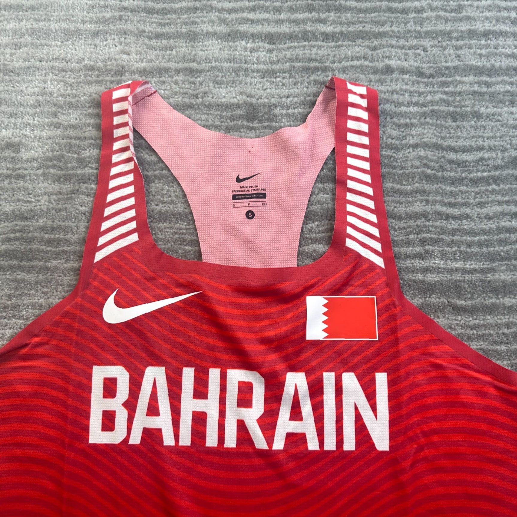 Nike Nike Pro Elite Singlet Track & Field Bahrain Official Small Red Womens Size S / US 4 / IT 40 - 3 Thumbnail