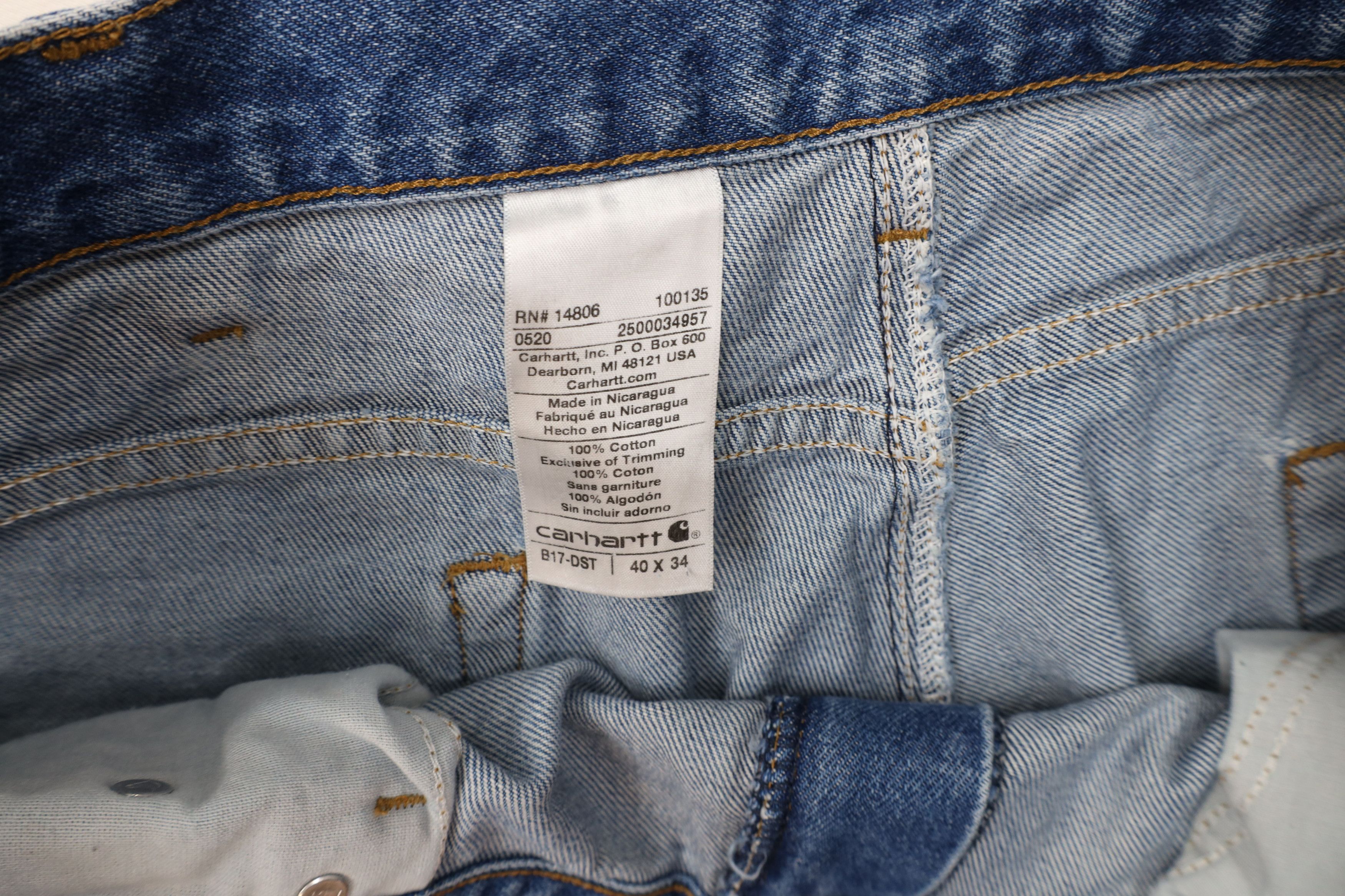 Carhartt Vintage Y2K Carhartt Spell Out Straight Leg Denim Jeans Blue Size US 40 / EU 56 - 7 Thumbnail