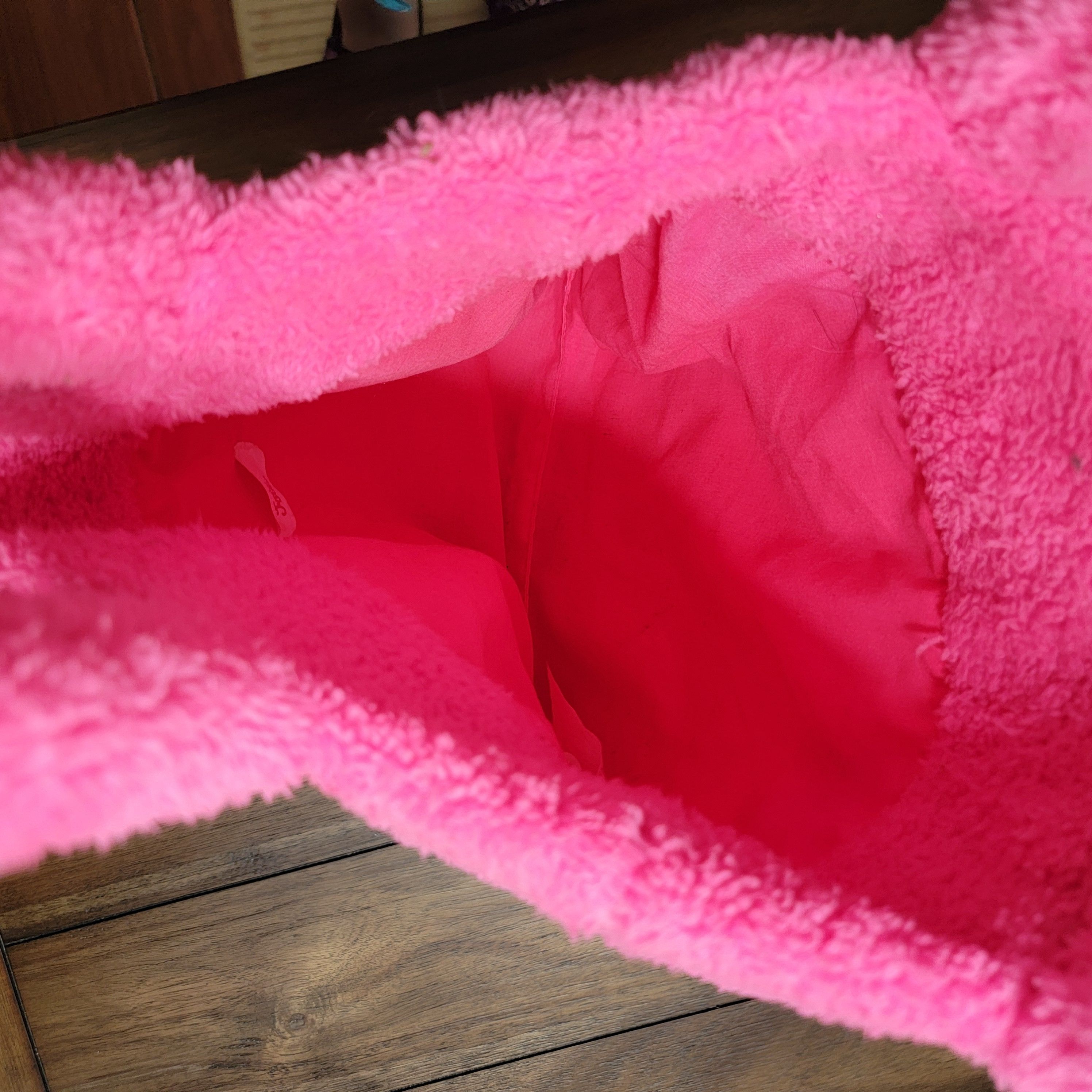 Other Justice Neon Pink Sherpa Tote / Bag Size ONE SIZE - 4 Thumbnail