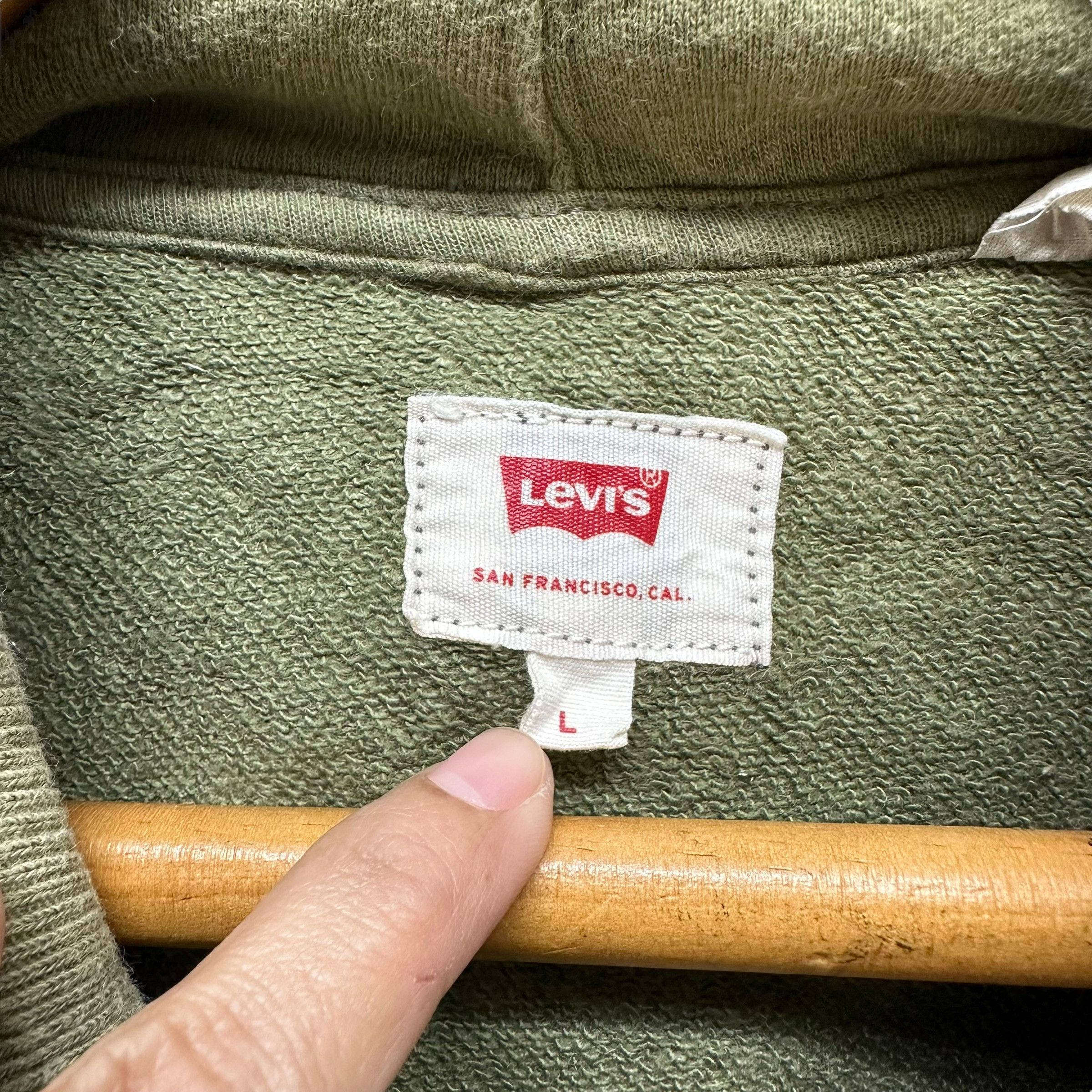 Levi's Levi's Plain Green Pullover Hoodies Sweatshirts #A1-0015 Size US L / EU 52-54 / 3 - 7 Thumbnail