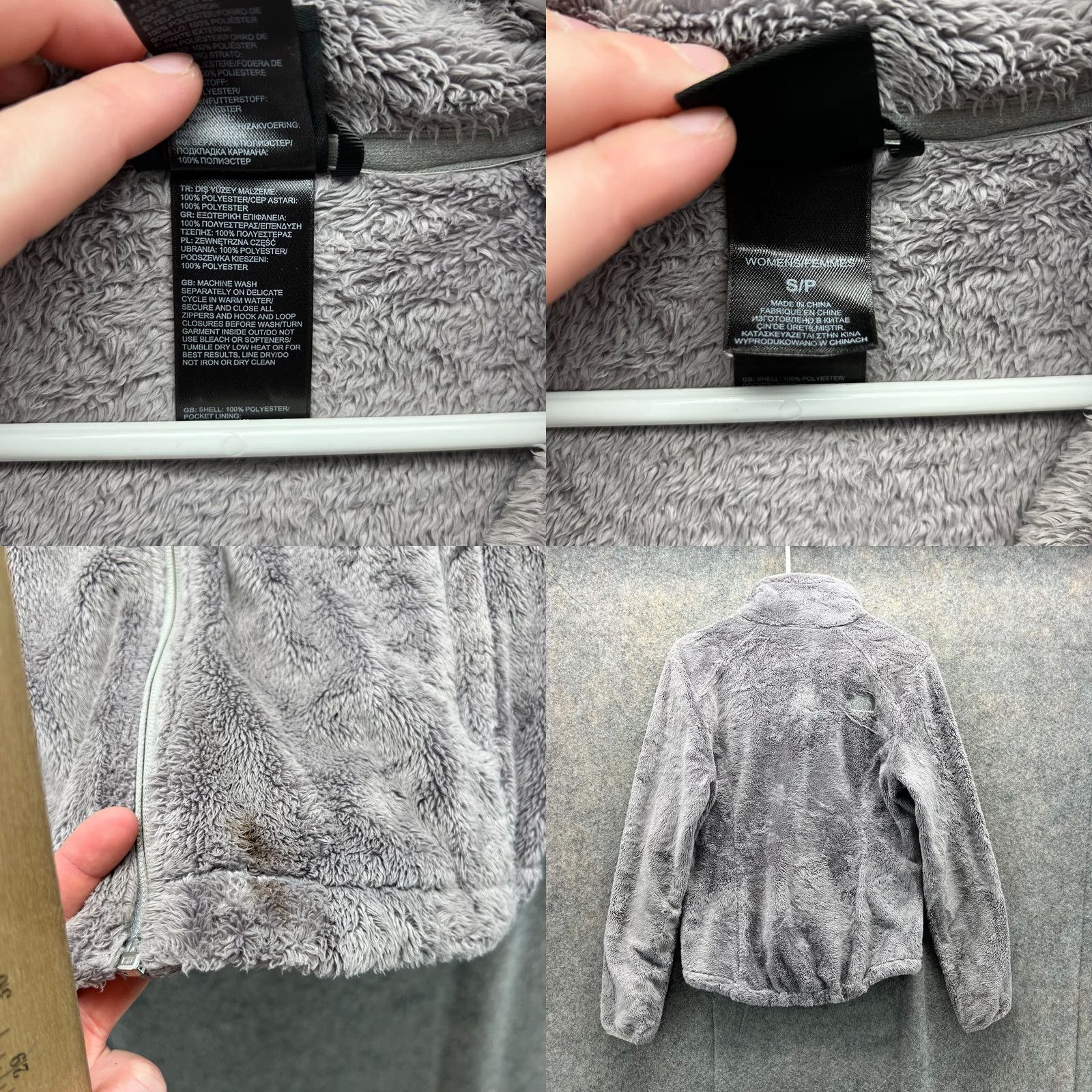 The North Face VINTAGE The North Face Jacket Womens Small Grey Full Zip Fleece Osito 2 Sweater C782 Size S / US 4 / IT 40 - 8 Thumbnail